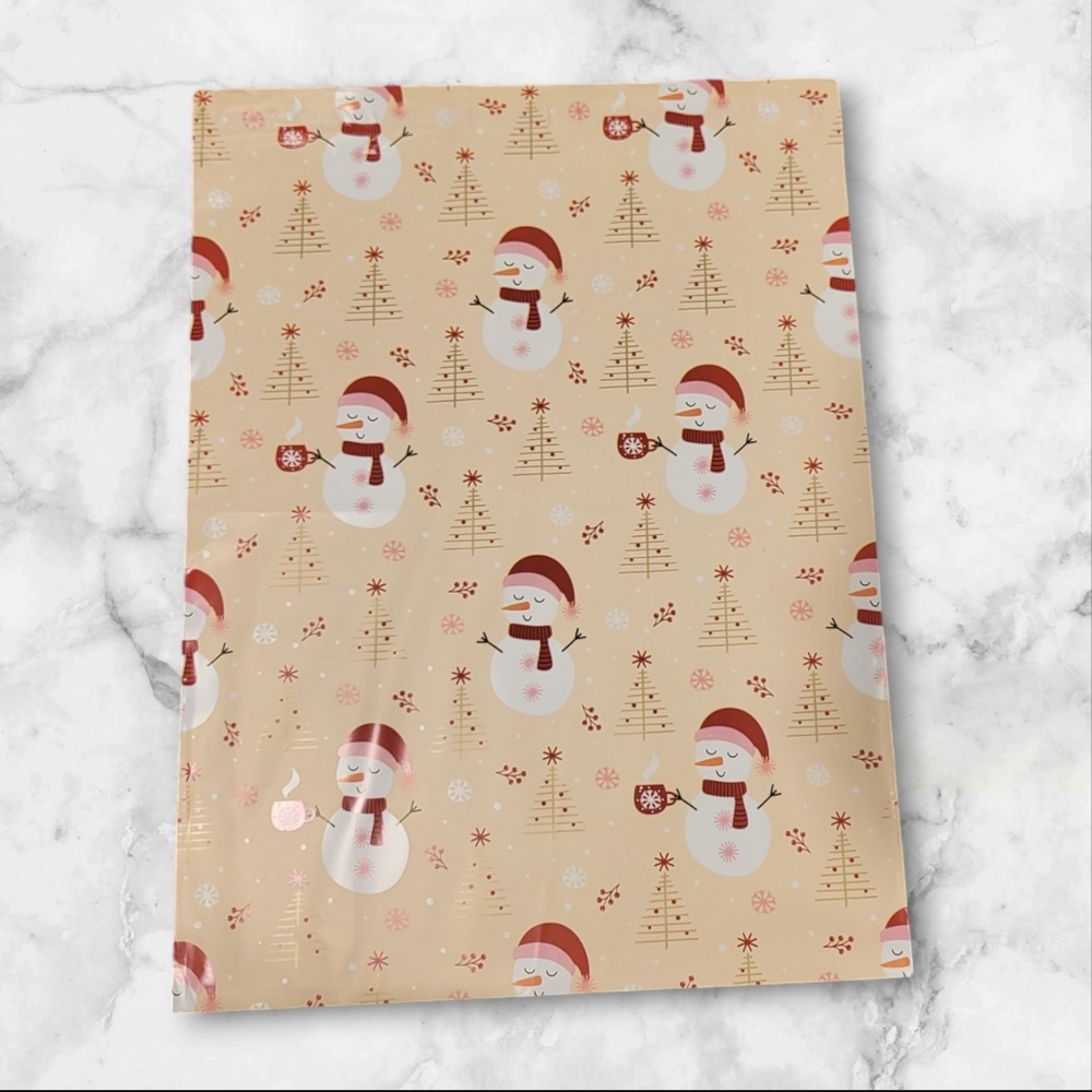 20 ct Snowman Poly mailers  For Putting Gifts In Under The Tree